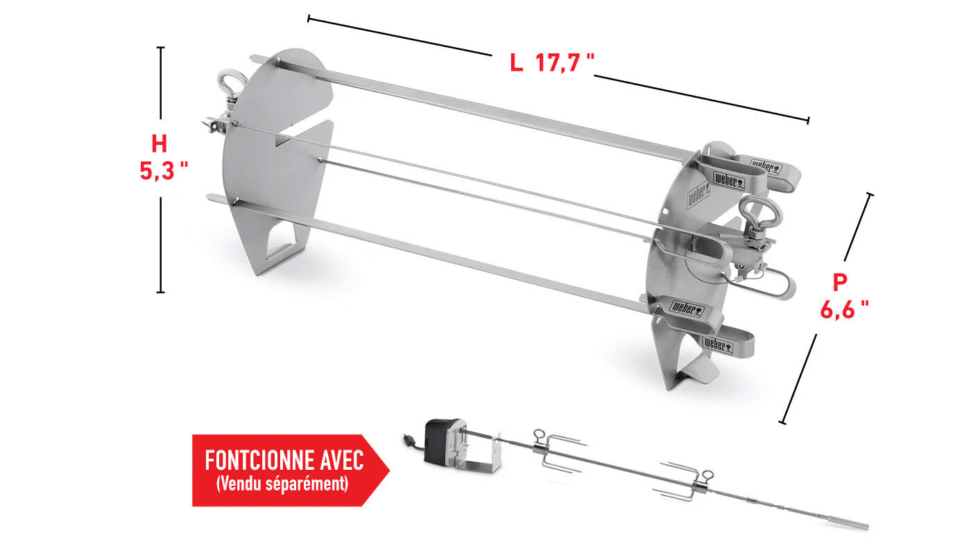Jeu de brochettes pour rôtissoire WEBER CRAFTED Jeu de brochettes pour rôtissoire WEBER CRAFTED